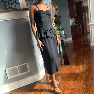 Amazing Vintage 80s Formal Black Dress.